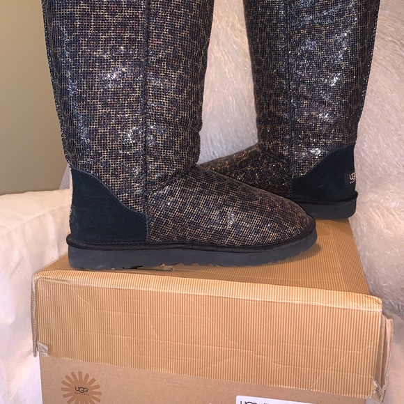Leopard shimmer tall uggs - Picture 2 of 7